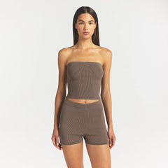 REFINED KNIT HIGH-WAISTED SHORT | AMETHYST