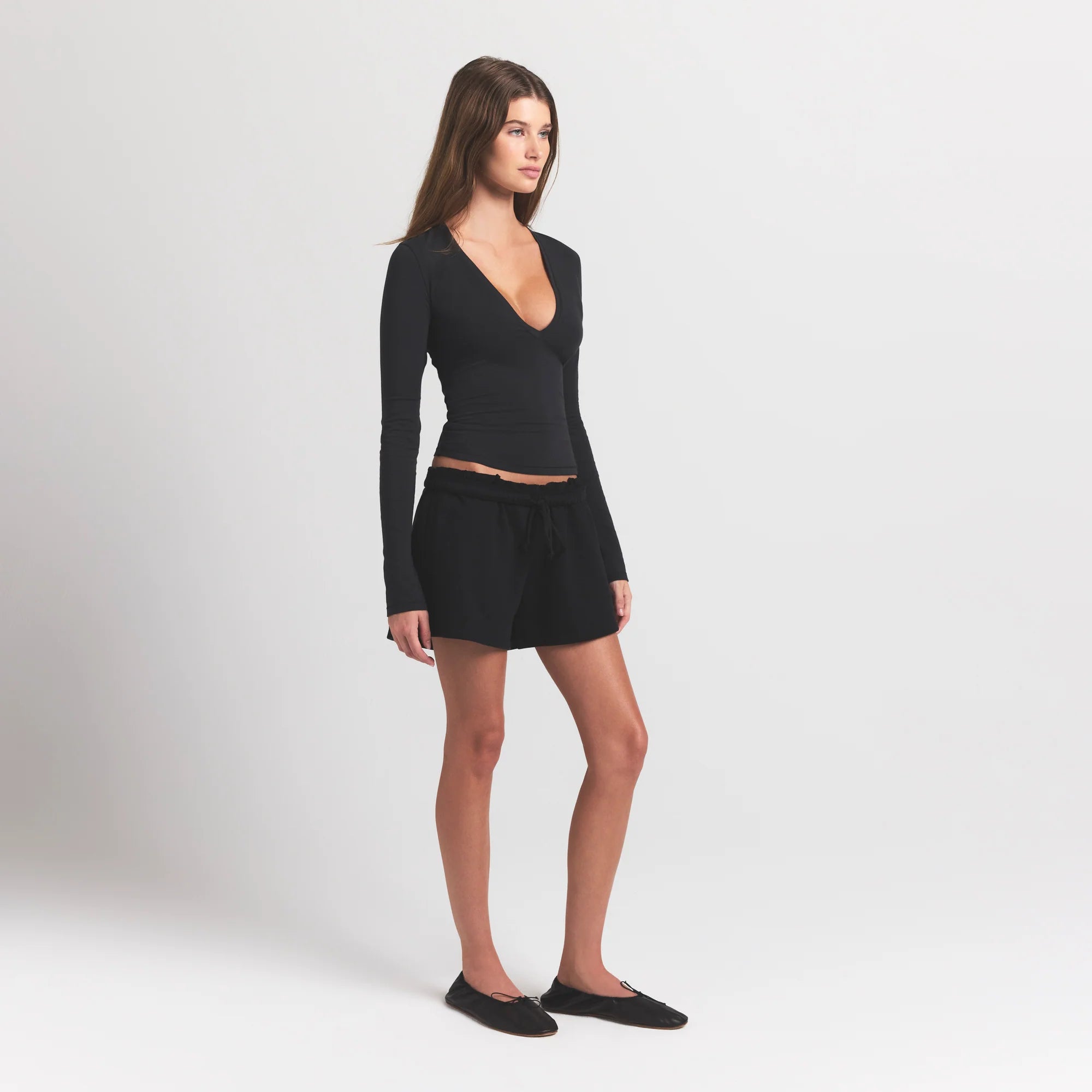 COTTON FLEECE CLASSIC SHORT | ONYX