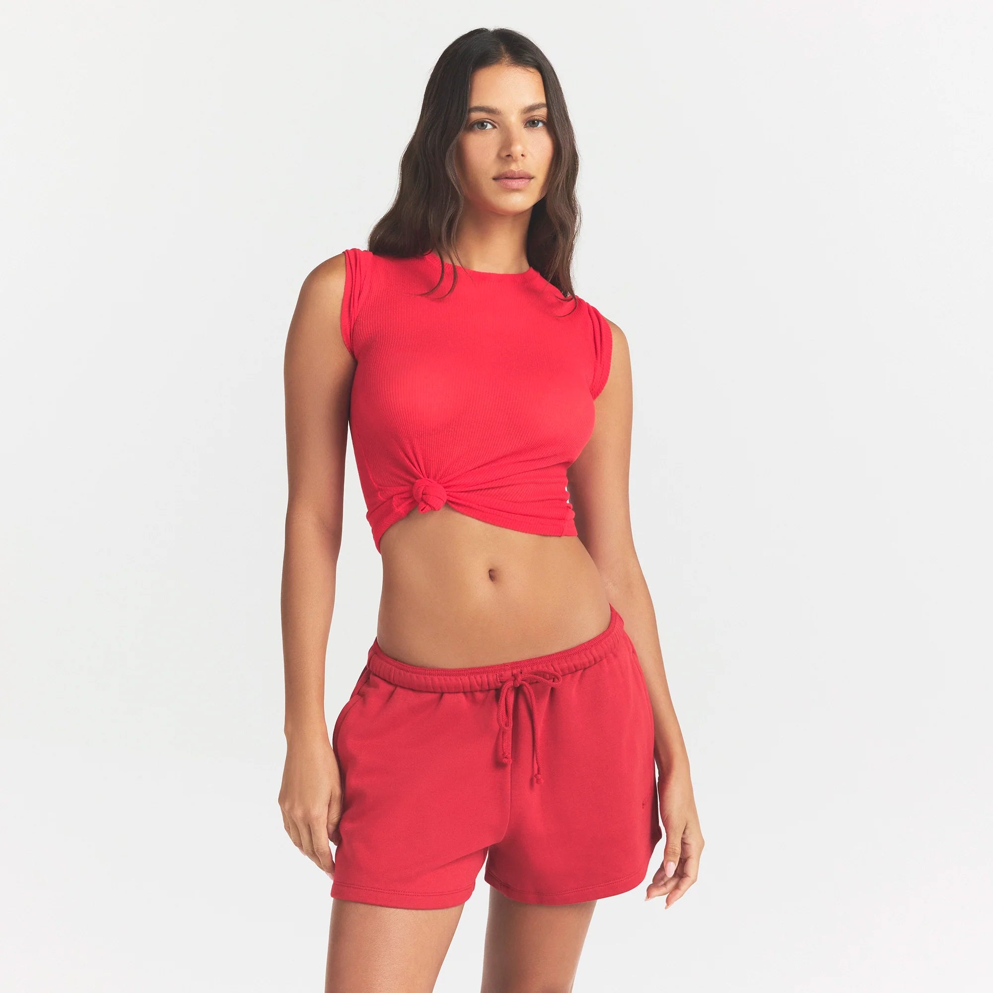 COTTON FLEECE CLASSIC SHORT | WASHED RED