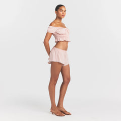 POPLIN APPAREL SHORT | DUSTY PINK