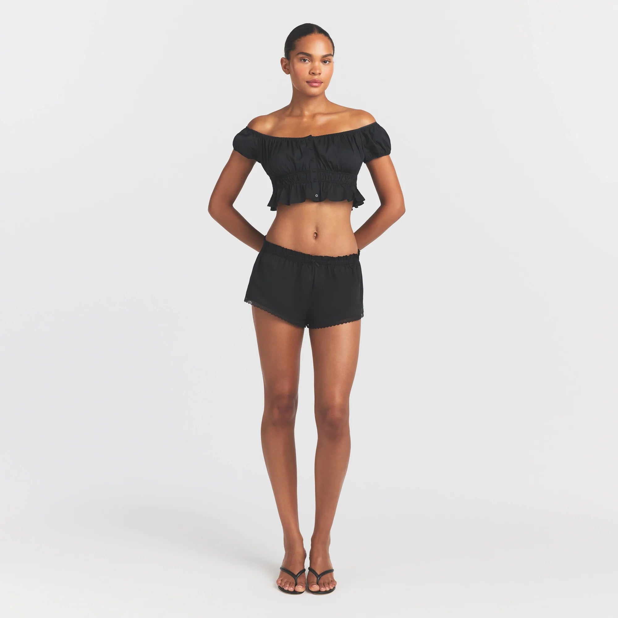 POPLIN APPAREL SHORT | ONYX