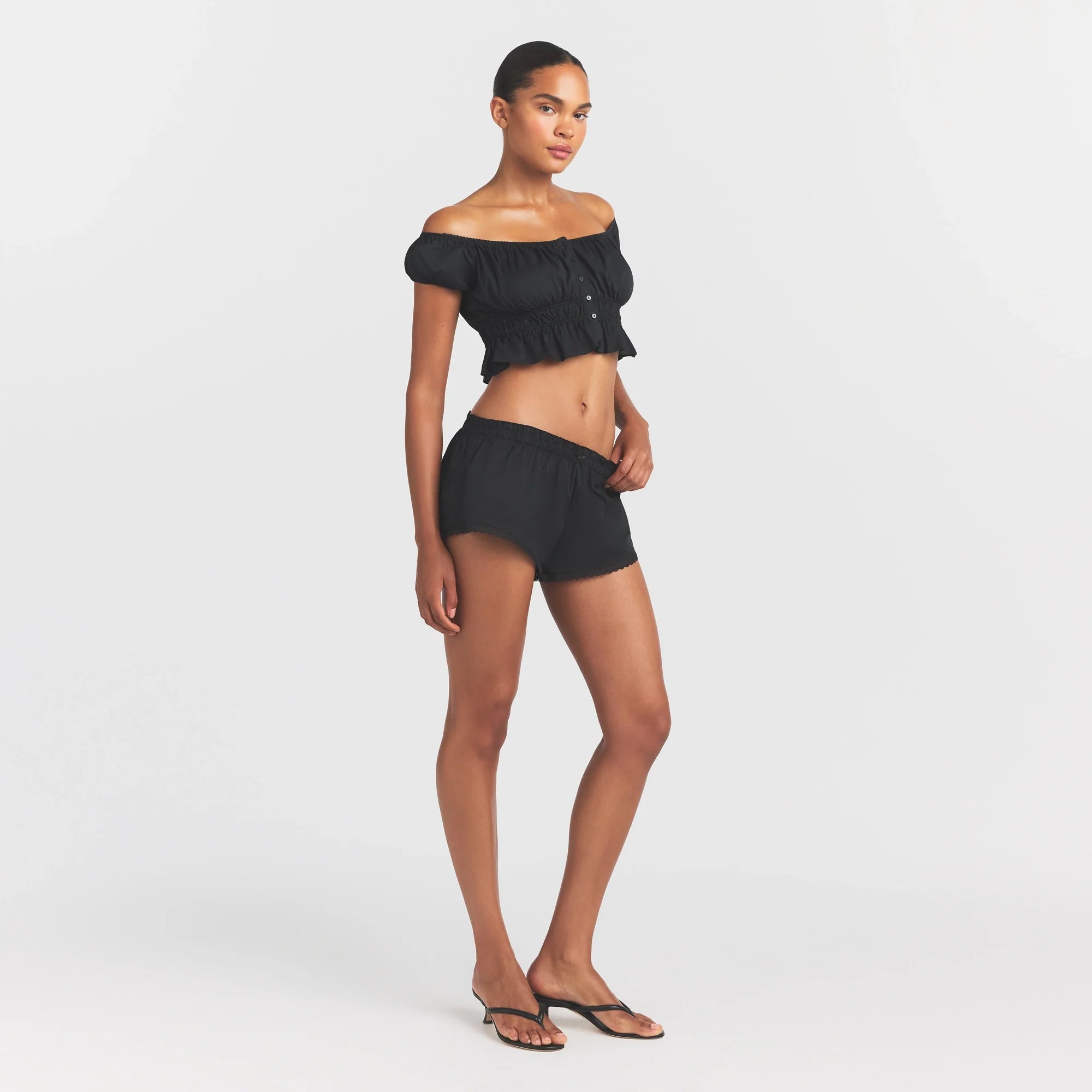POPLIN APPAREL SHORT | ONYX