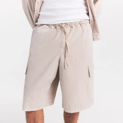 WOVEN MENS RELAXED CARGO SHORT | STONE