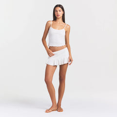 HEAVY POINTELLE MINI SKORT | MARBLE