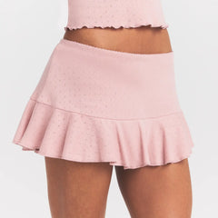 HEAVY POINTELLE MINI SKORT | MORGANITE