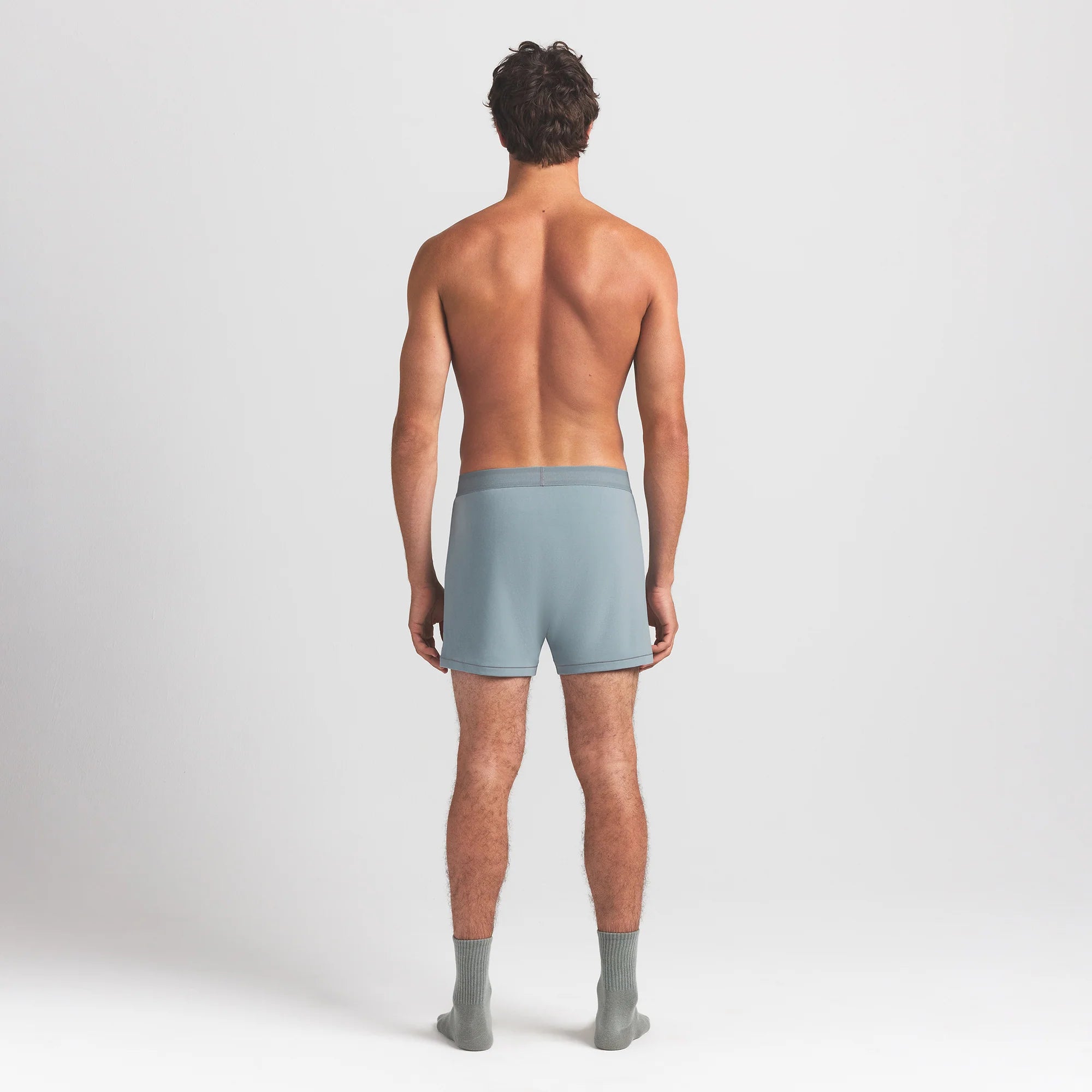 SKIMS COTTON MENS KNIT BOXER | SKY