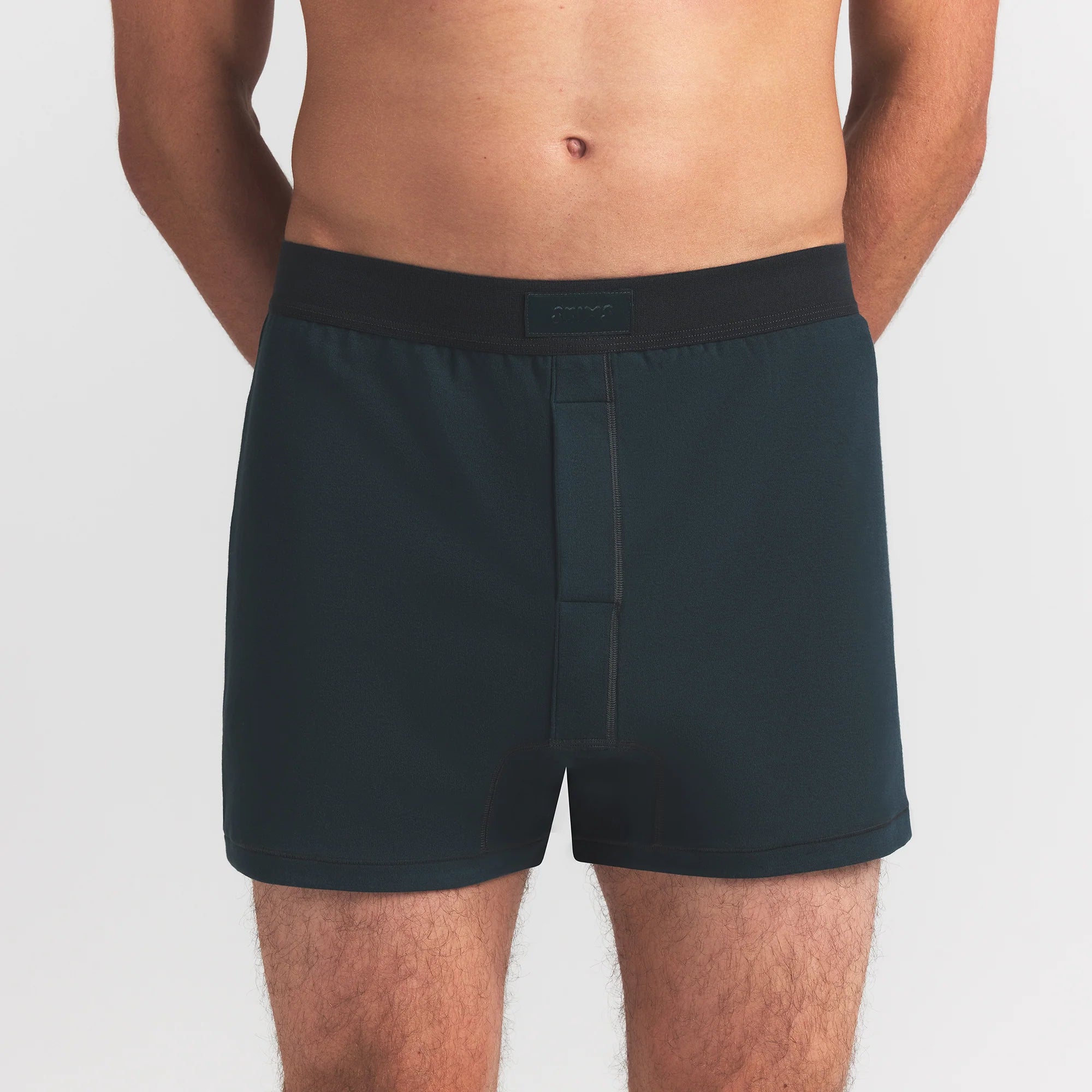 SKIMS COTTON MENS KNIT BOXER | VERDANT
