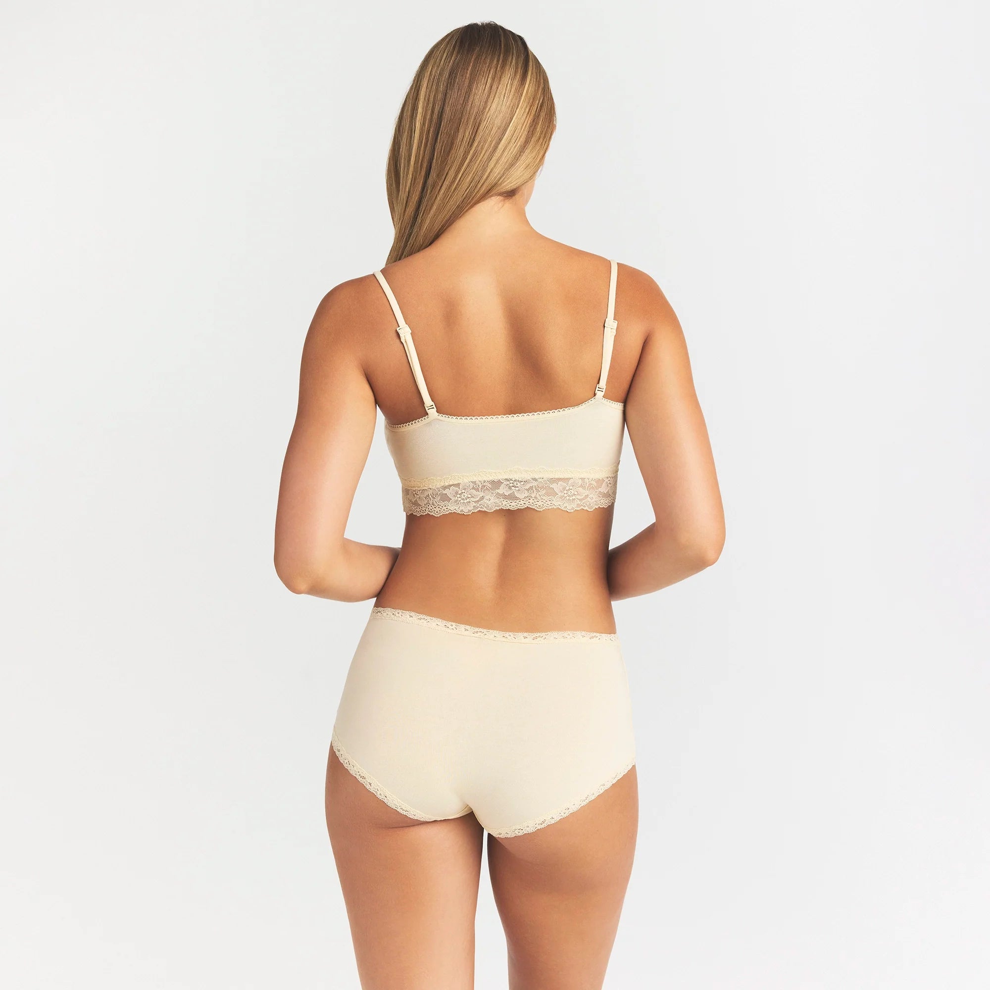 LIGHTWEIGHT COTTON LACE BOY SHORT | BUTTER TONAL