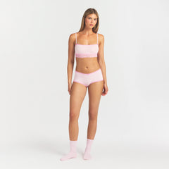 LIGHTWEIGHT COTTON LACE BOY SHORT | CHERRY BLOSSOM