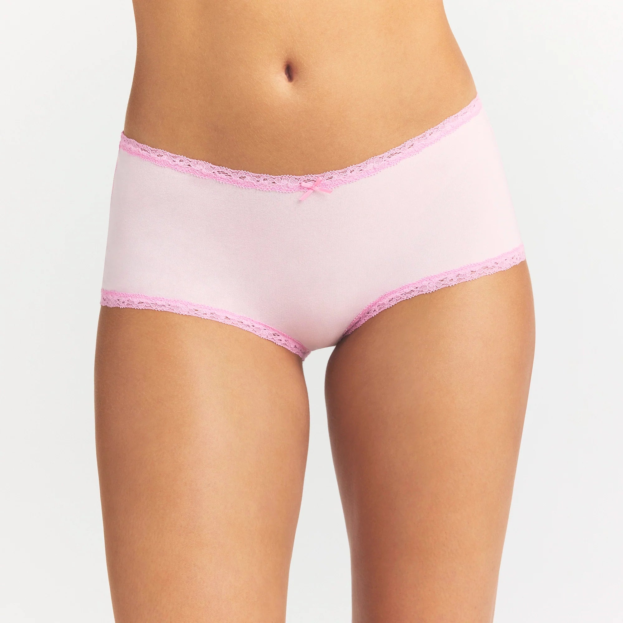 LIGHTWEIGHT COTTON LACE BOY SHORT | CHERRY BLOSSOM