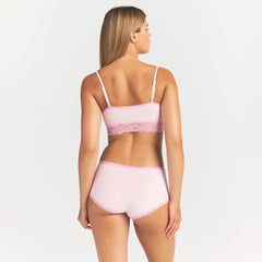 LIGHTWEIGHT COTTON LACE BOY SHORT | CHERRY BLOSSOM