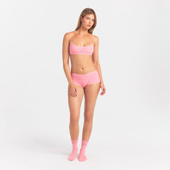 LIGHTWEIGHT COTTON POINTELLE LACE BOY SHORT | MELON TONAL