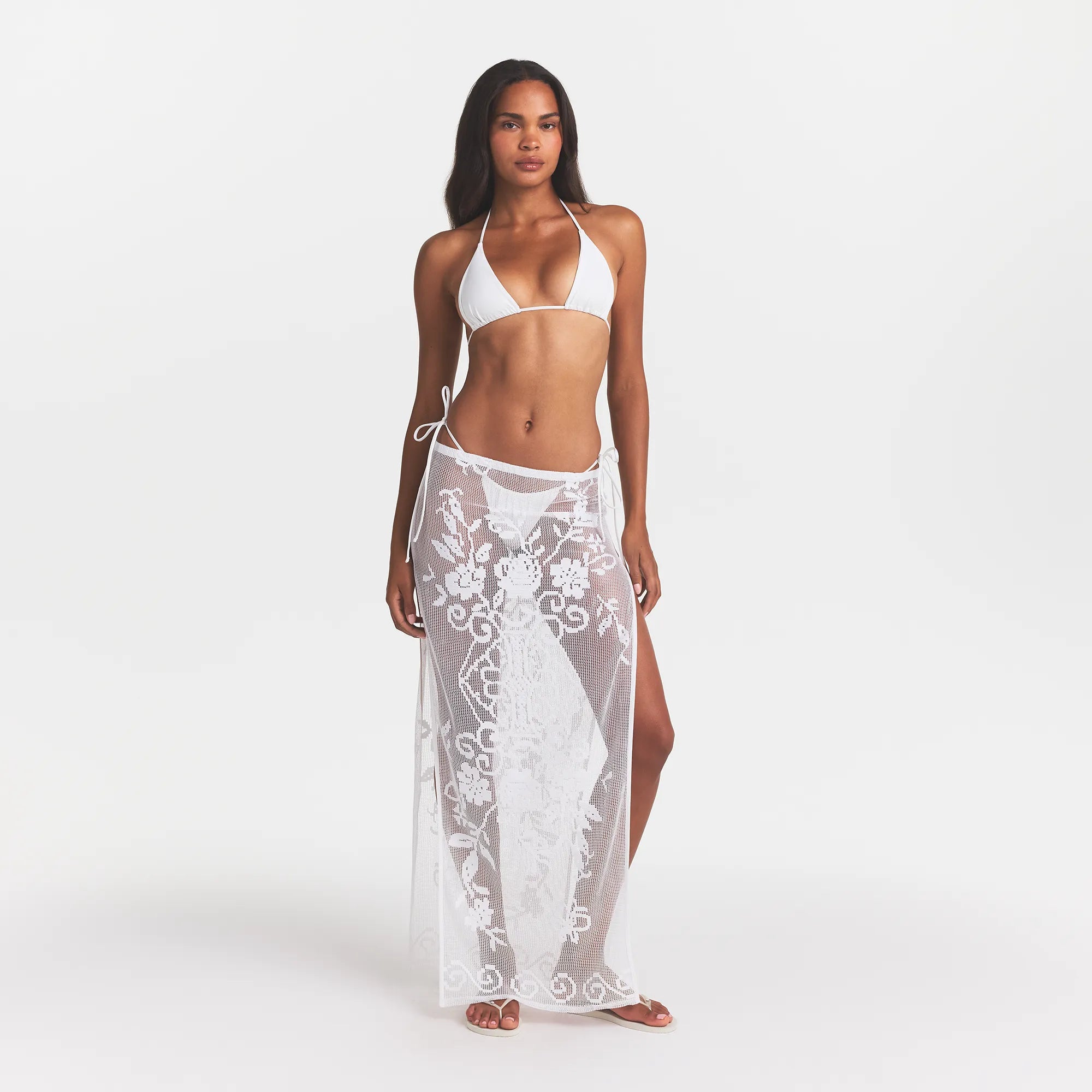 LACE COVER-UPS LONG SKIRT | SNOW