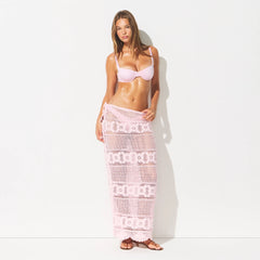 SWIM COVER-UPS CROCHET LONG SKIRT | CHERRY BLOSSOM