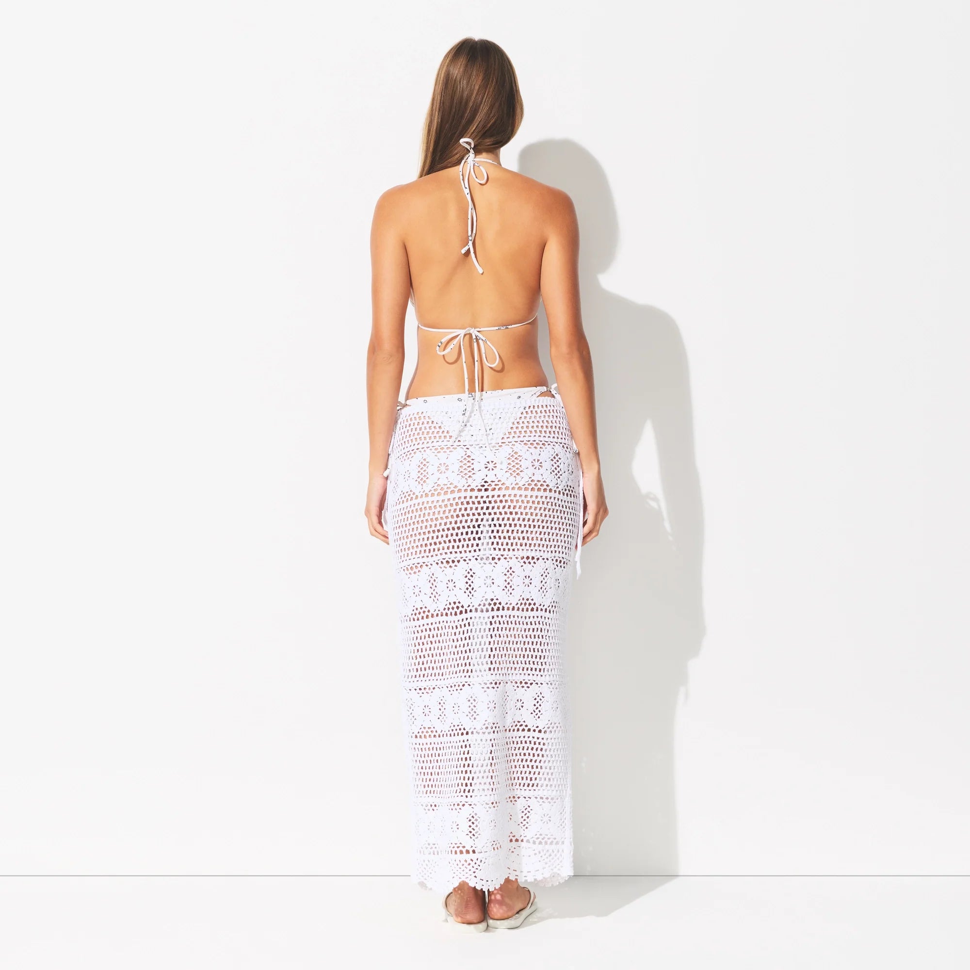 SWIM COVER-UPS CROCHET LONG SKIRT | SNOW