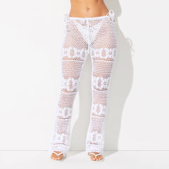 SWIM COVER-UPS CROCHET FLARE PANT | SNOW