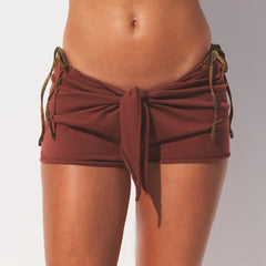SWIM COVER-UPS COTTON SHORT | HENNA