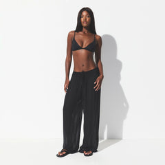 SWIM COVER-UPS SHEER PANT | OBSIDIAN