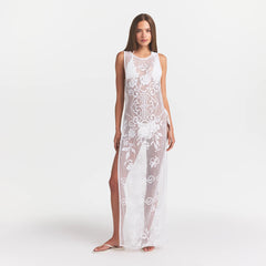 LACE COVER-UPS LONG DRESS | SNOW