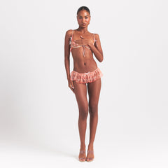 EMBROIDERED TULLE SKIMPY BRA | GUAVA HEART TULLE
