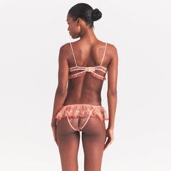 EMBROIDERED TULLE SKIMPY BRA | GUAVA HEART TULLE