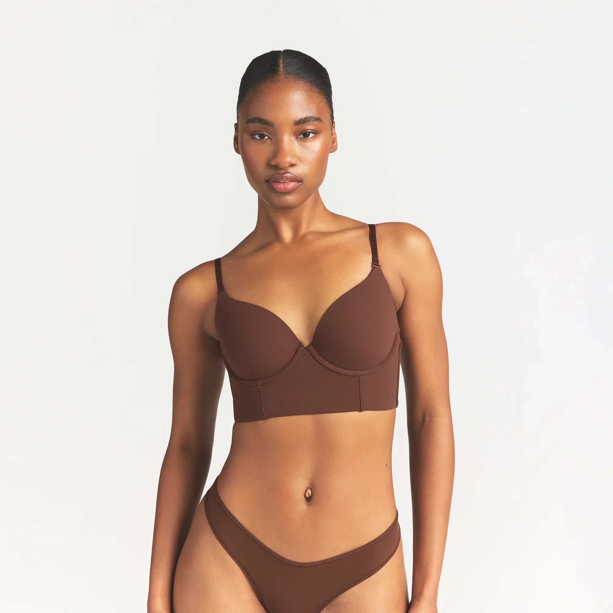 FITS EVERYBODY LOW BACK LONGLINE BRA | COCOA