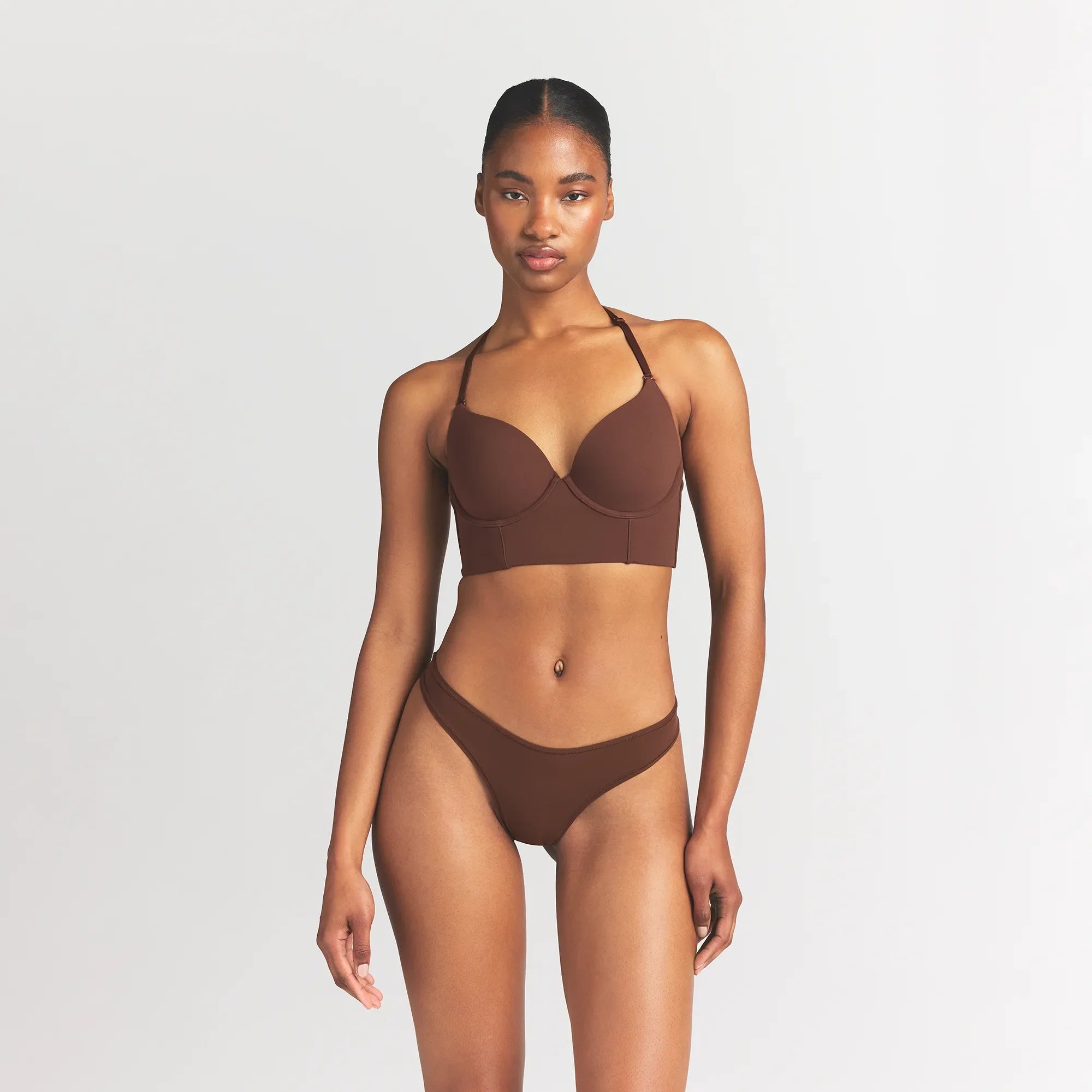 FITS EVERYBODY LOW BACK LONGLINE BRA | COCOA