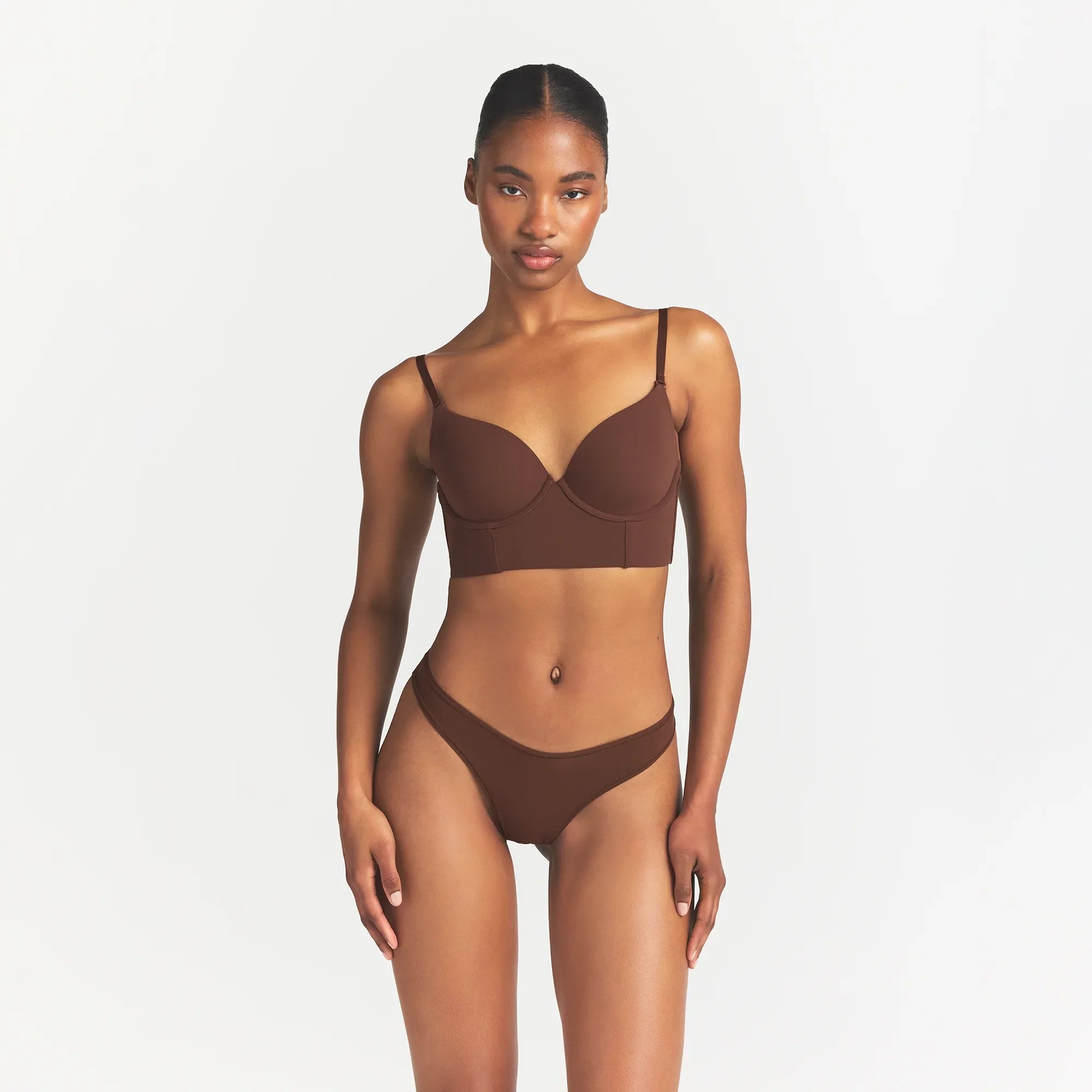 FITS EVERYBODY LOW BACK LONGLINE BRA | COCOA