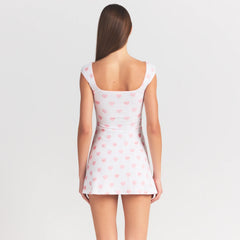 LOGO POINTELLE MINI DRESS | SNOW LACE HEARTS