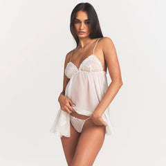 SKIMS ROMANCE BABYDOLL DRESS | IVORY