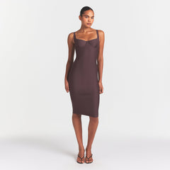 SKIMS BODY MIDI DRESS | RAISIN