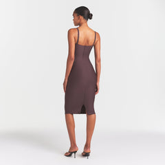 SKIMS BODY MIDI DRESS | RAISIN
