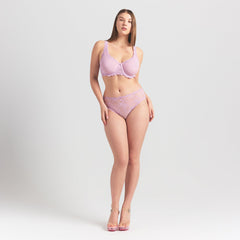 STRETCH LACE UNLINED FULL COVERAGE BRA | BABY PINK
