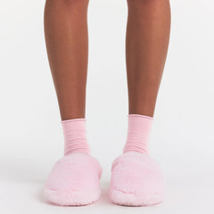 FAUX FUR SLIPPER | CHERRY BLOSSOM