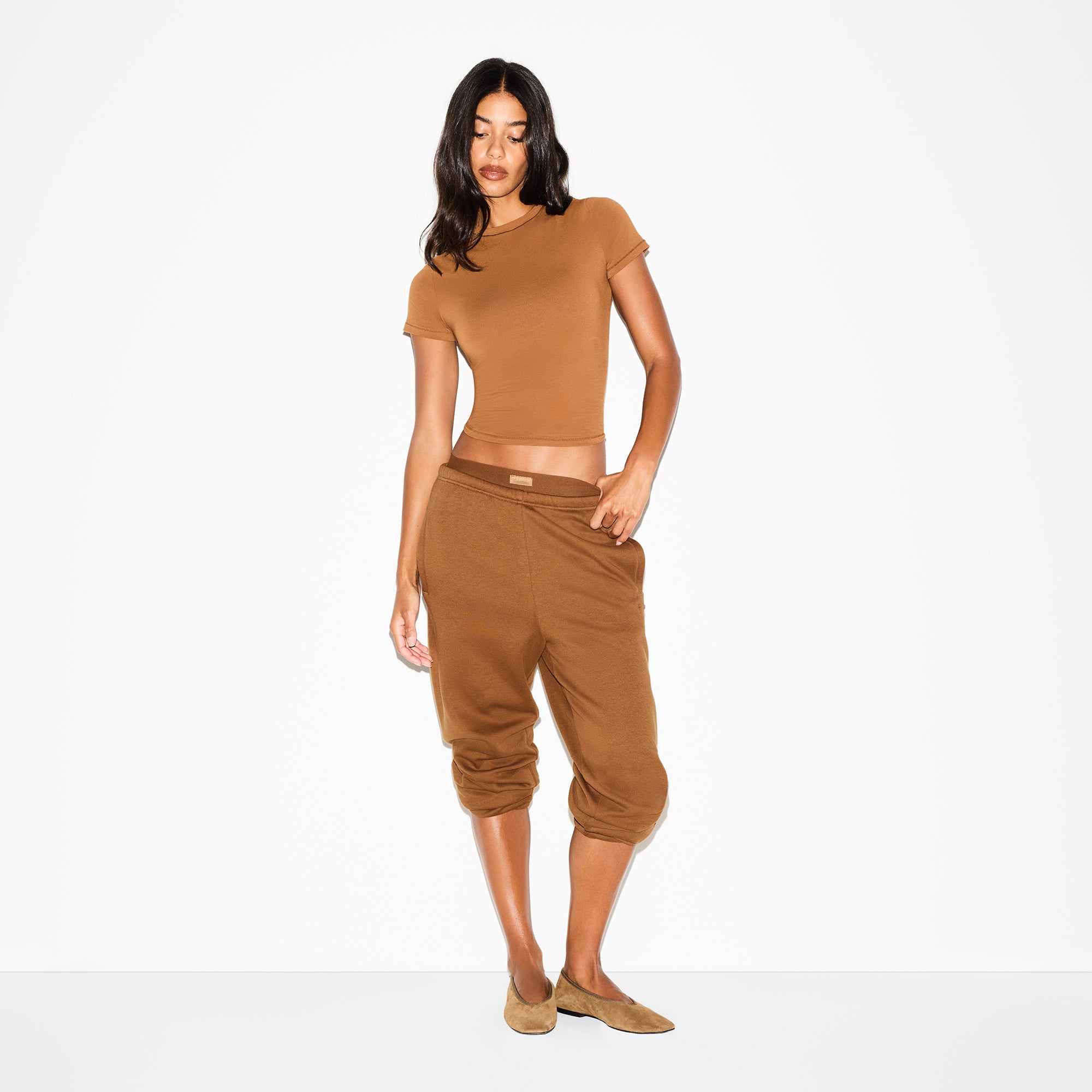COTTON FLEECE CLASSIC JOGGER | BISON