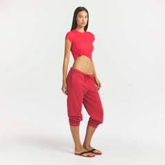 COTTON FLEECE CLASSIC JOGGER | WASHED RED