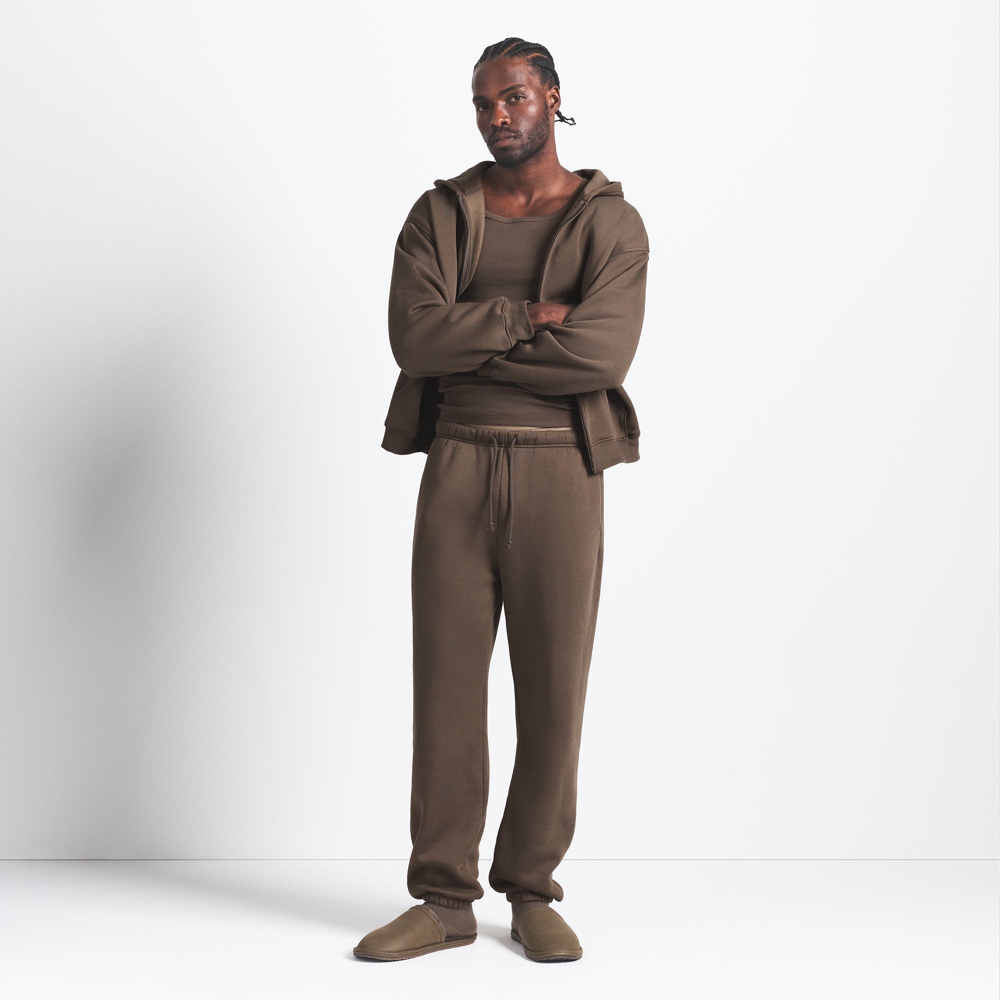 FLEECE LOUNGE MENS RELAXED JOGGER | DRIFTWOOD