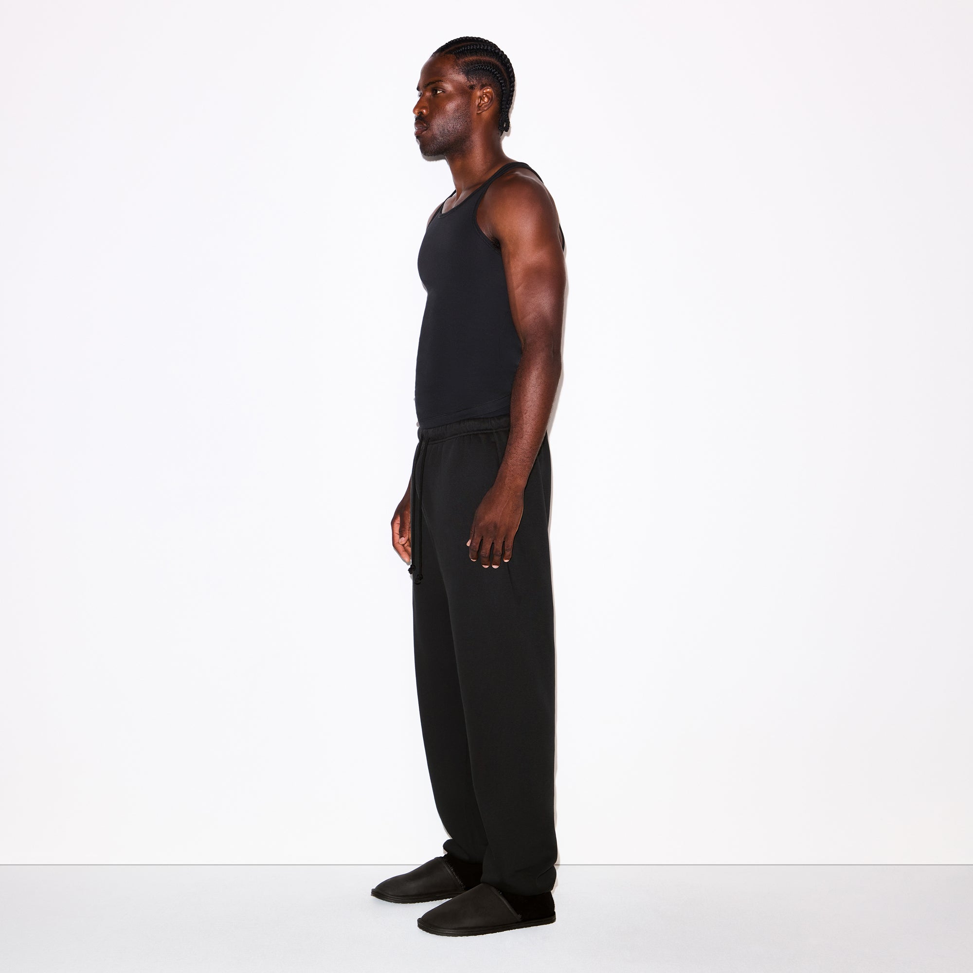 FLEECE LOUNGE MENS RELAXED JOGGER | WASHED ONYX