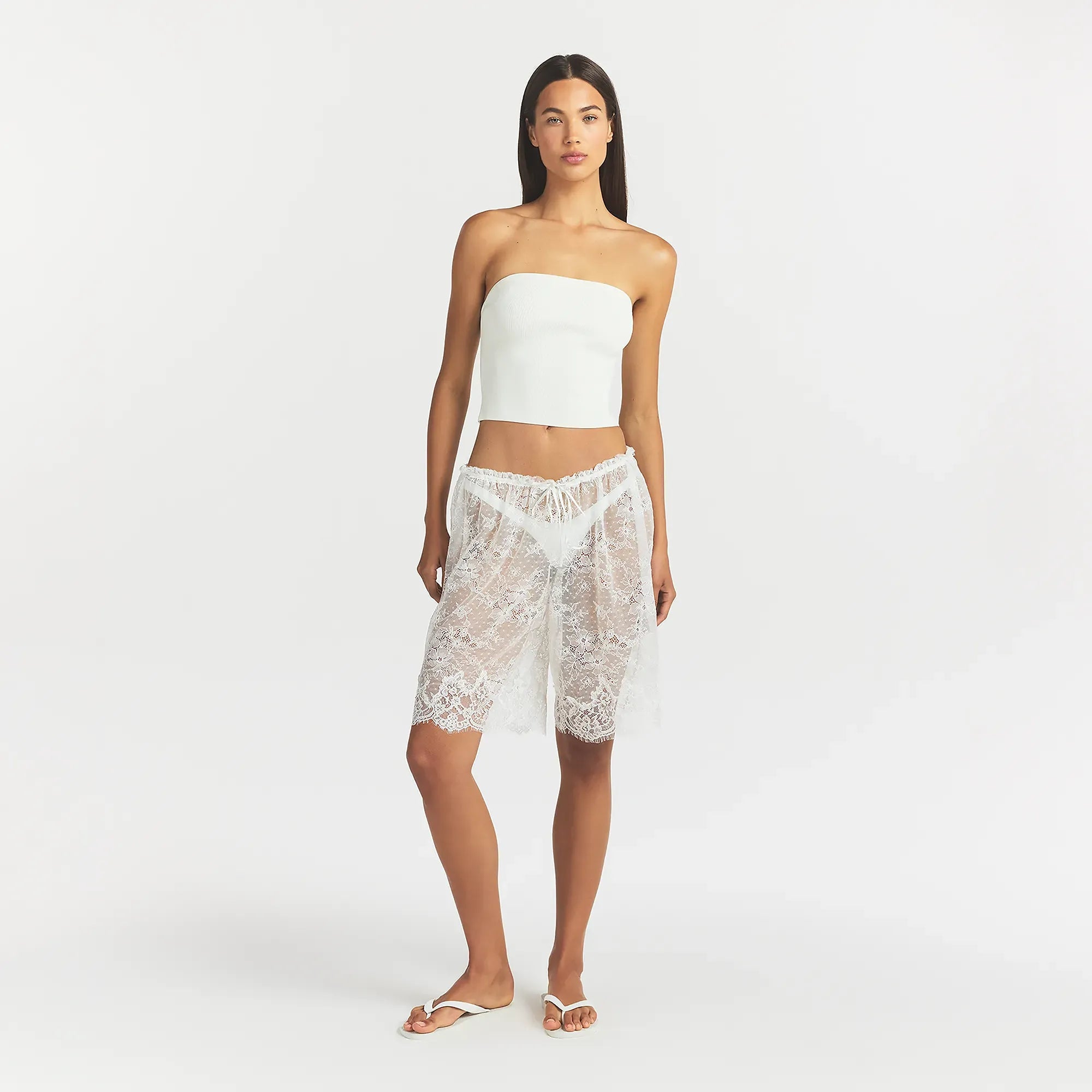ULTRA FINE LACE LONG SHORT | MARBLE