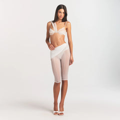 ULTRA FINE MESH DRAPED CAPRI | IVORY