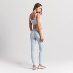 SWEATER KNITS CABLE KNIT LEGGING | ZEN BLUE