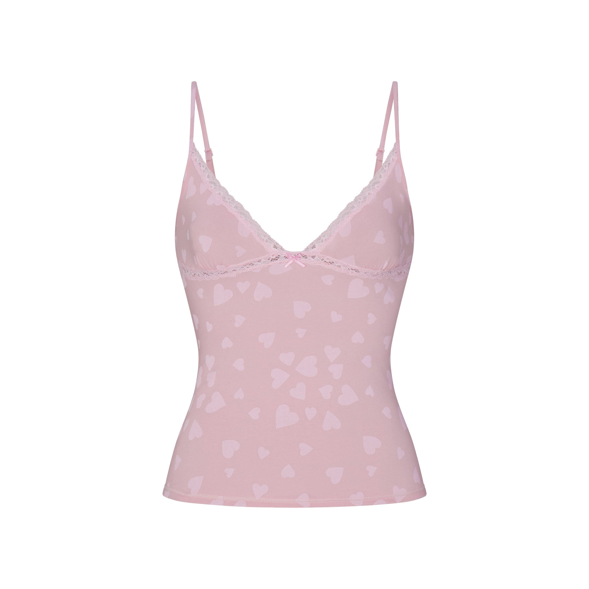 LIGHTWEIGHT COTTON LACE CAMI AND BOY SHORT SET | HALITE CLUSTERED HEARTS