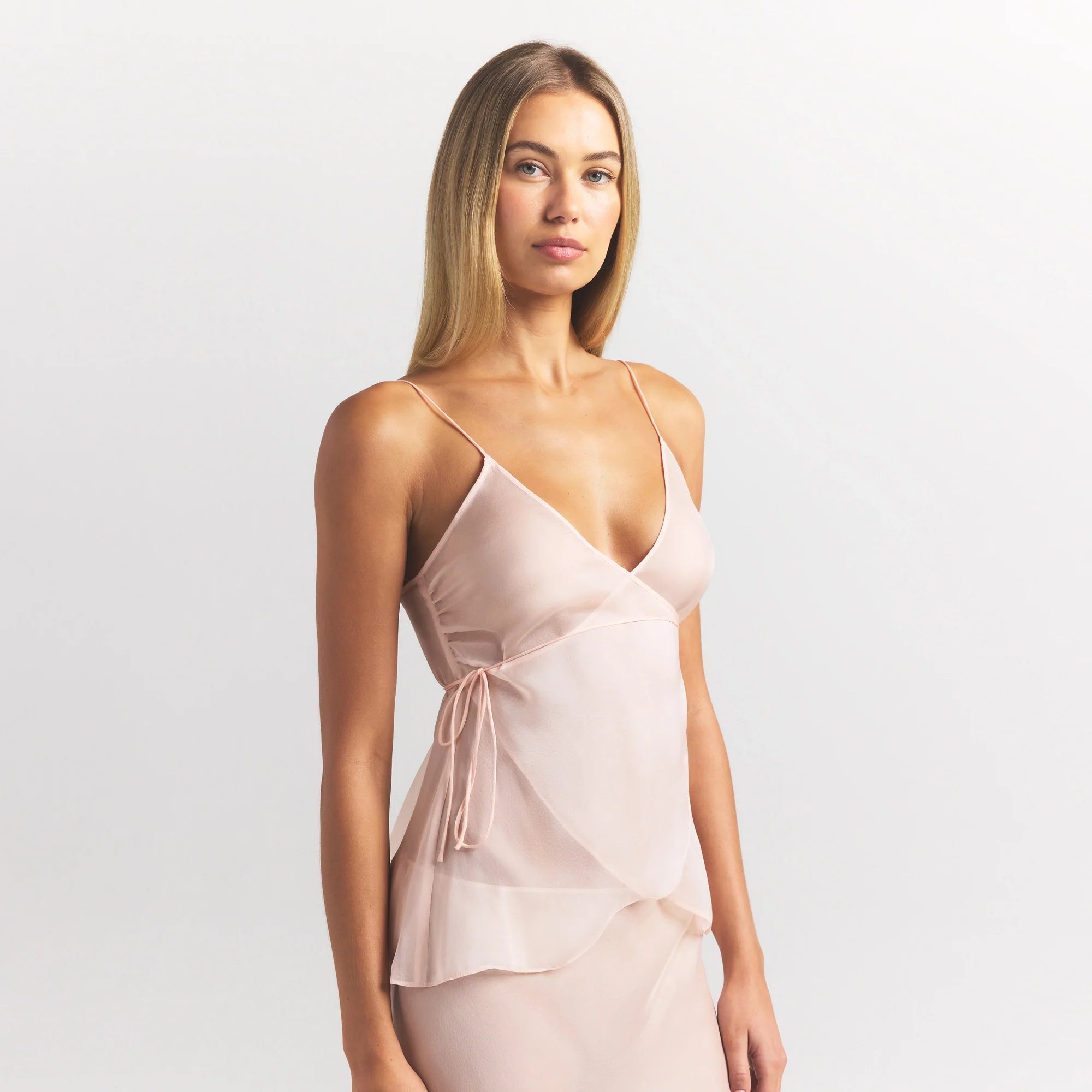 SKIMS ROMANCE WRAP CAMI TOP | PRIMROSE