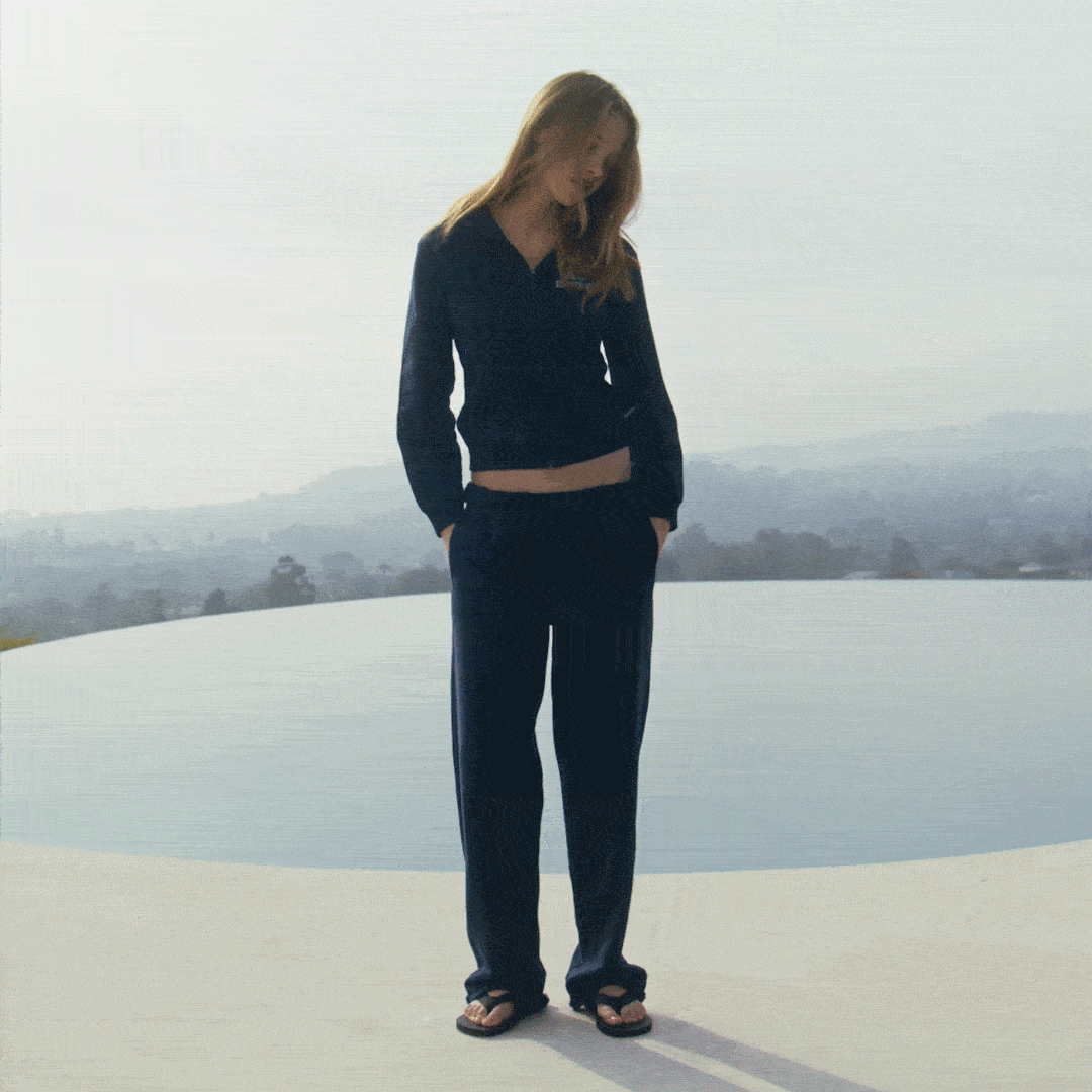 HEAVYWEIGHT CREPE STRAIGHT LEG PANT | NAVY