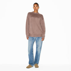 CASHMERE OVERSIZED SWEATER | UMBER