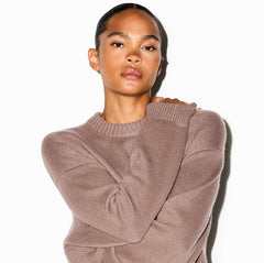 CASHMERE OVERSIZED SWEATER | UMBER