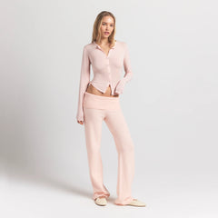 SHEER MODAL CARDIGAN WITH COVERED BUTTONS | PRIMROSE