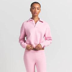 COTTON FLEECE POLO SWEATSHIRT | HALITE
