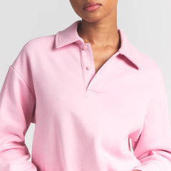 COTTON FLEECE POLO SWEATSHIRT | HALITE