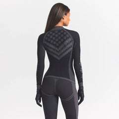 SKIMS FIRST LAYERS HALF ZIP LONG SLEEVE | OBSIDIAN WINTER FAIR ISLE
